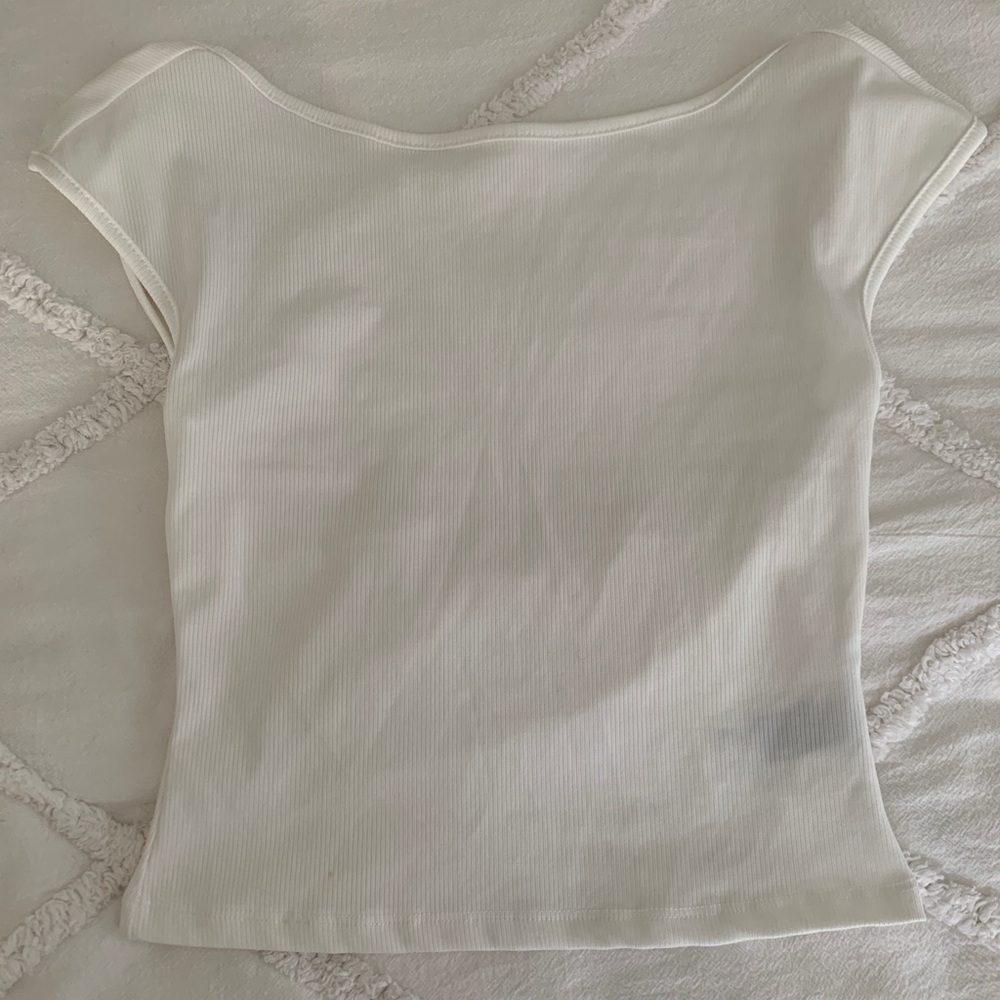 White Backless Top